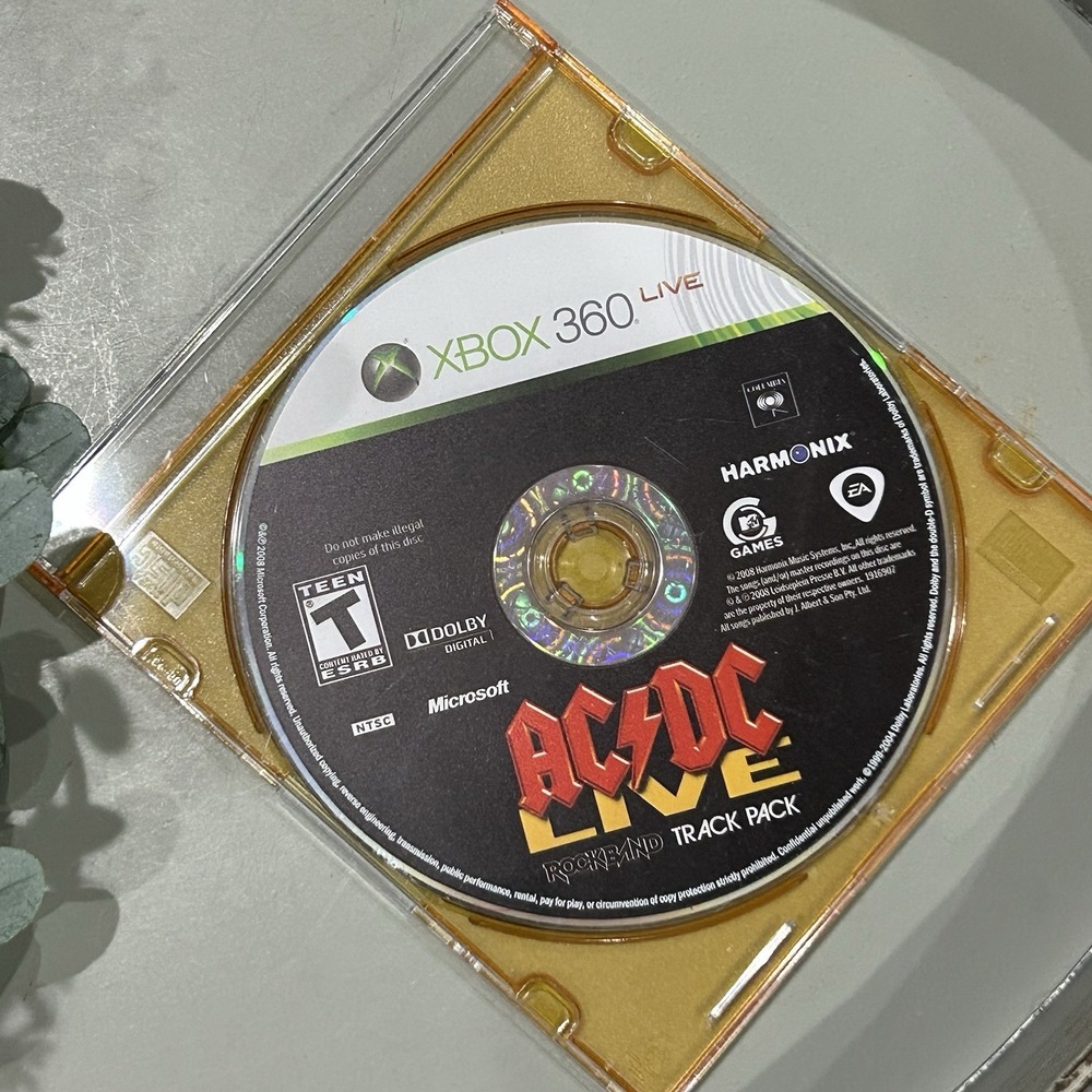 AC/DC Live: Rock Band Track Pack (Xbox 360, 2008) DISC ONLY